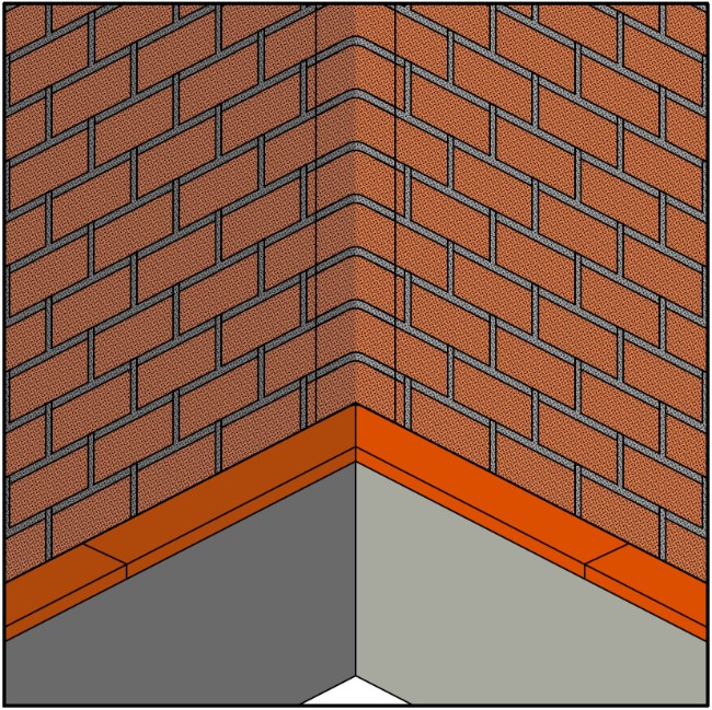 Устройство внутренних углов при помощи угловых
                        элементов brick Устройство внутренних углов при помощи угловых
                        элементов brick