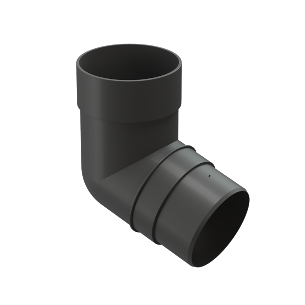 Колено 72˚ для водосточной трубы Premium, графит - 1